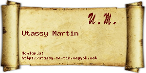 Utassy Martin névjegykártya